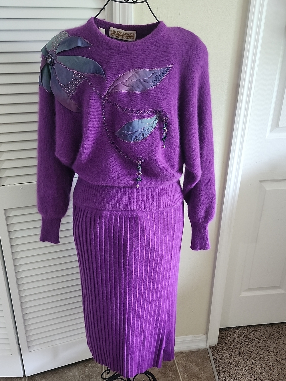 AUTHENTIC MILENA MOSELE HAUTE COUTURE ITALIAN KNIT 2 PIECE.